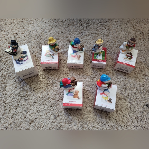 7) Hallmark Keepsake Original Snow Buddies Collection. In Original Boxes W/tags - Picture 2 of 10